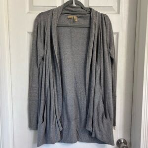 Zella Open Heather Gray Women's Cardigan Size Large Athleisure
